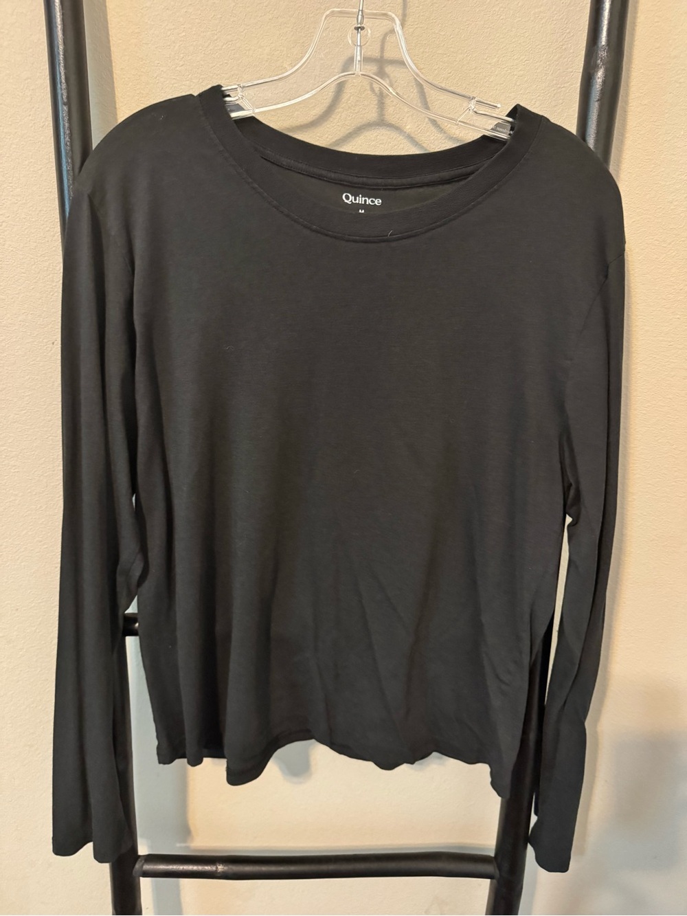 Quince Women's Long Sleeve Crewneck Top — Grey